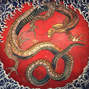 dragon - Dragon Katsushika Hokusai ukiyoe